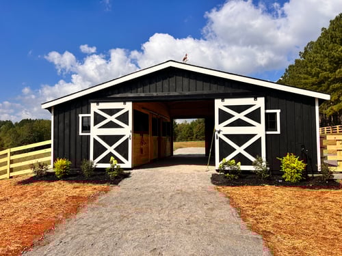 30x24 Black Trailside Barn