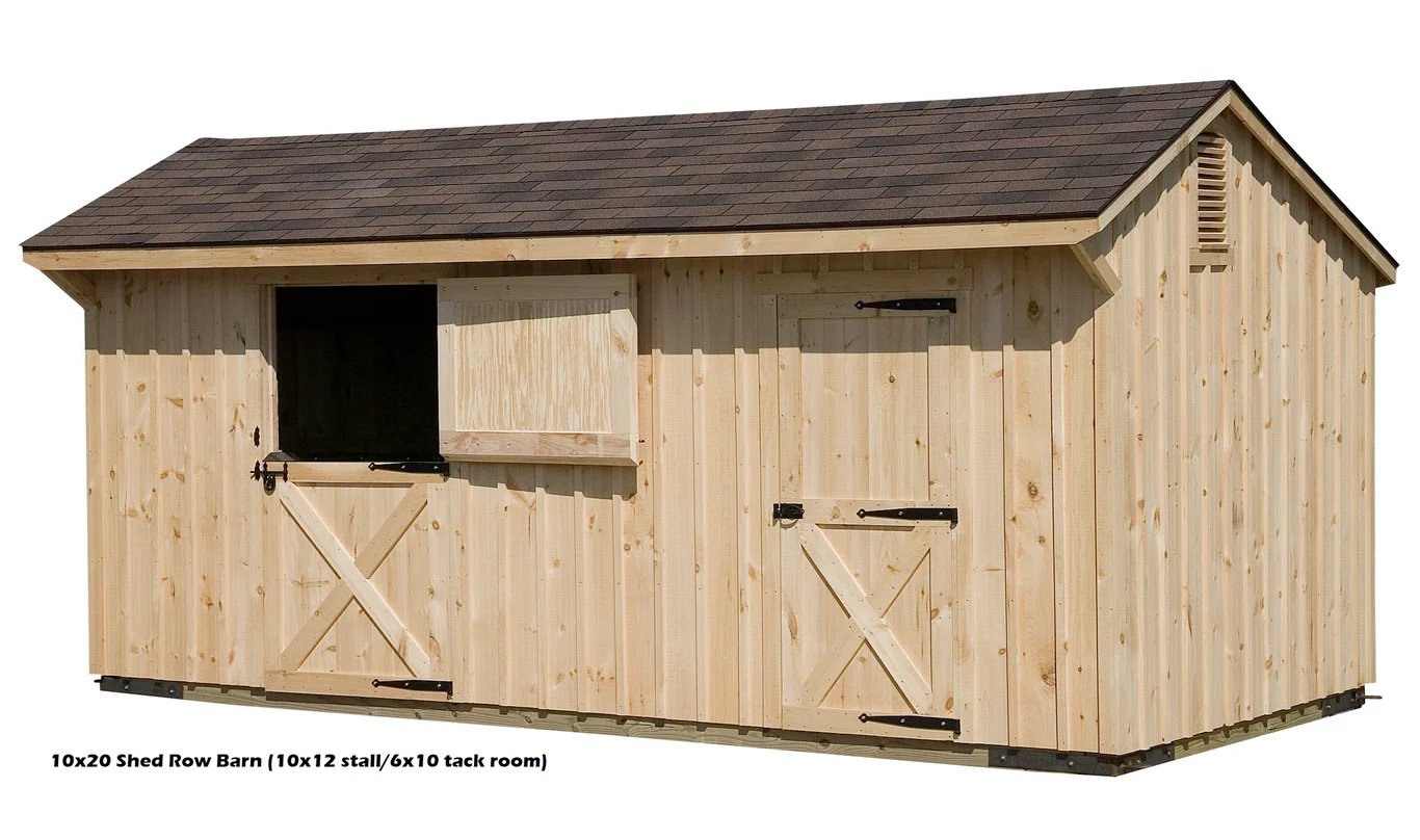 single story horse barn