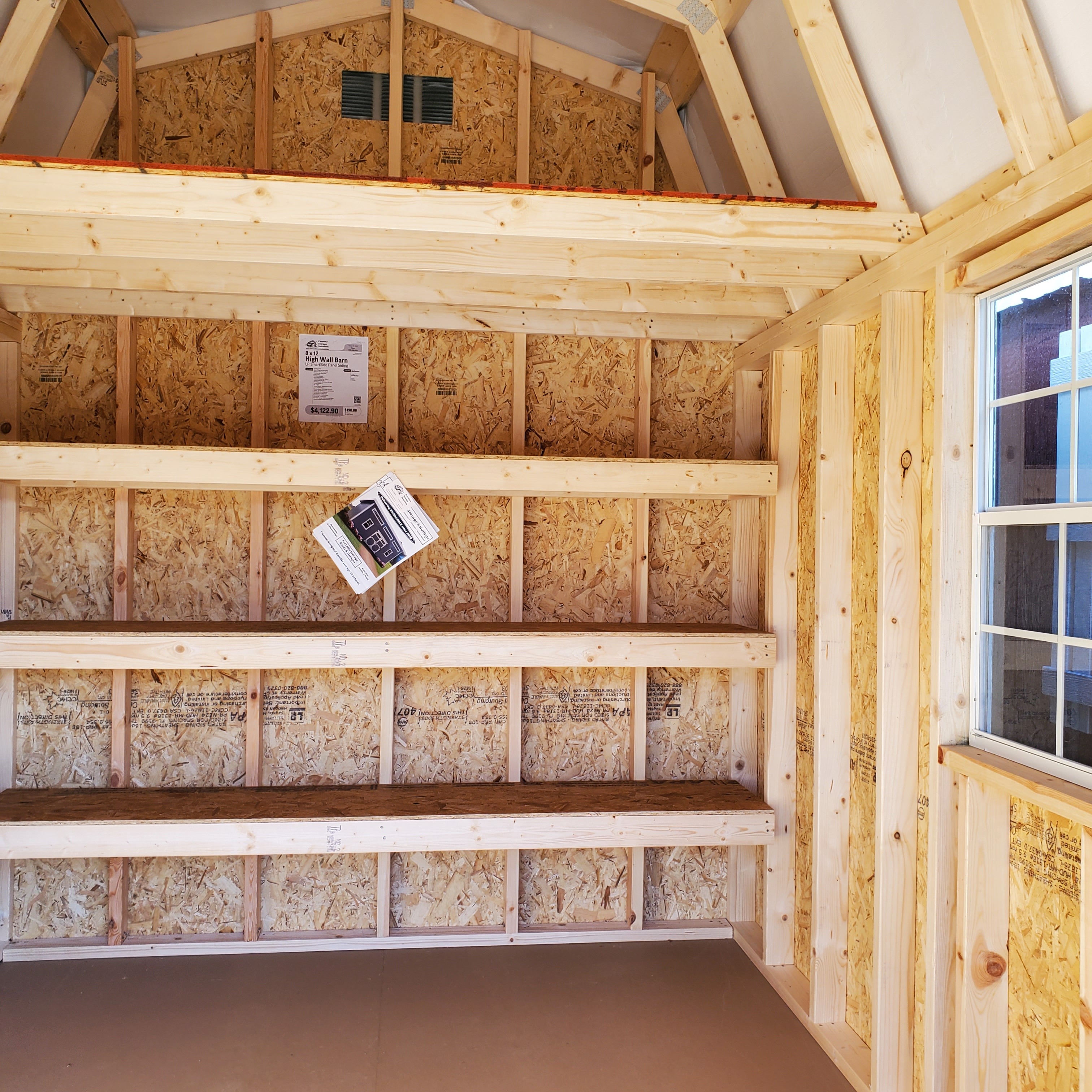 :Image: 8x12 High Wall Barn  1078H3